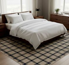 Handmade Elegant Cotton and Wool Handknotted Rug for Refined Living